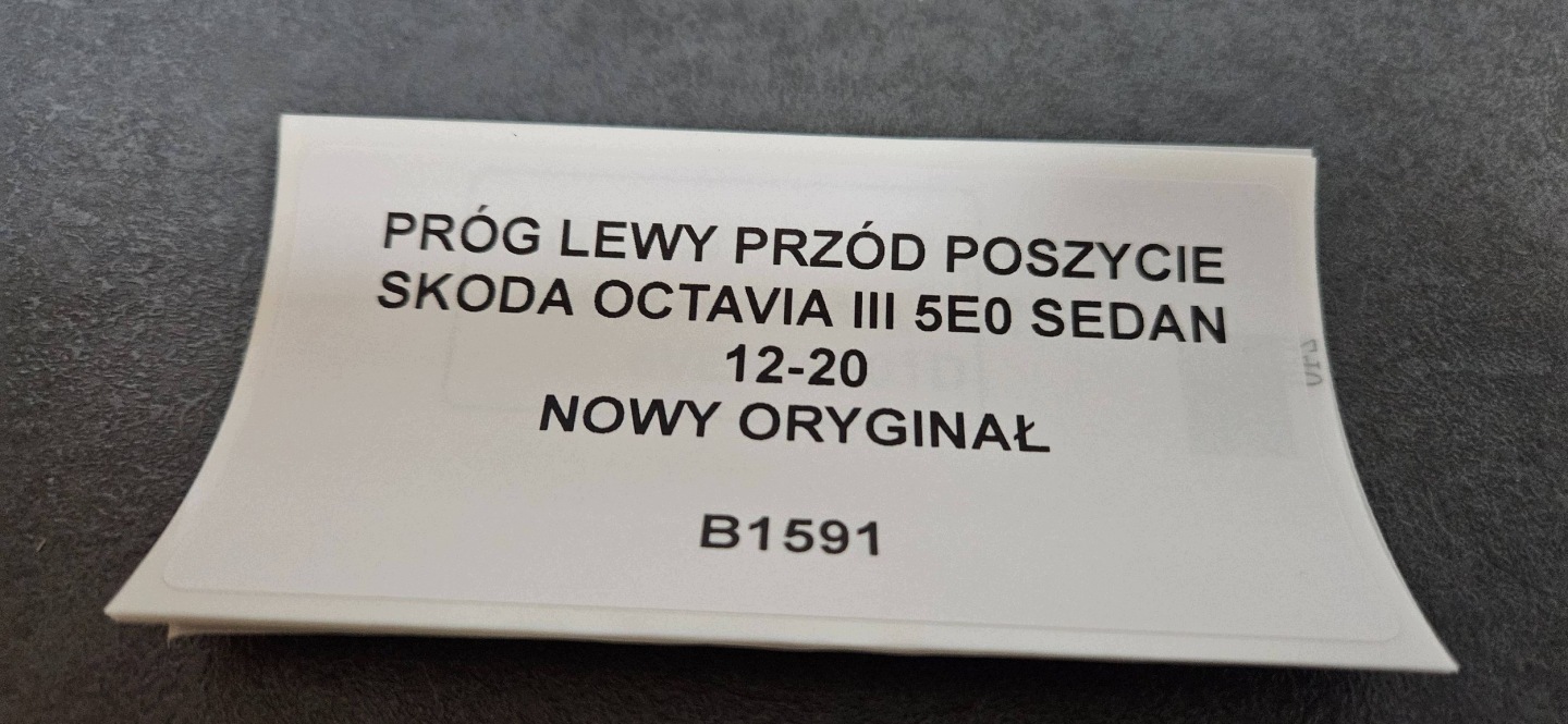 threshold left front side SKODA OCTAVIA III 5E0 sedan 12-20 new original