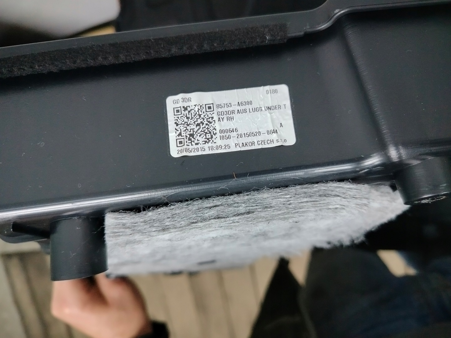 mats boot HYUNDAI I30 II HATCHBACK 2011-2017 ROK 85710-A6400