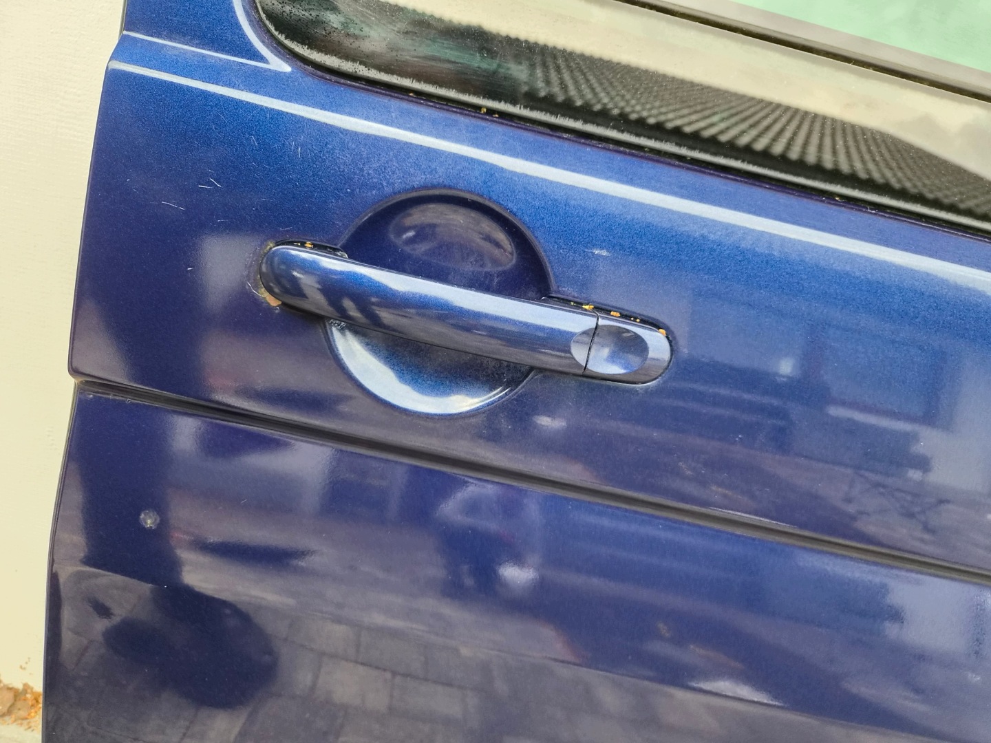 door sliding VW T5 T5 lift side left blue/ granatowe stan bdb