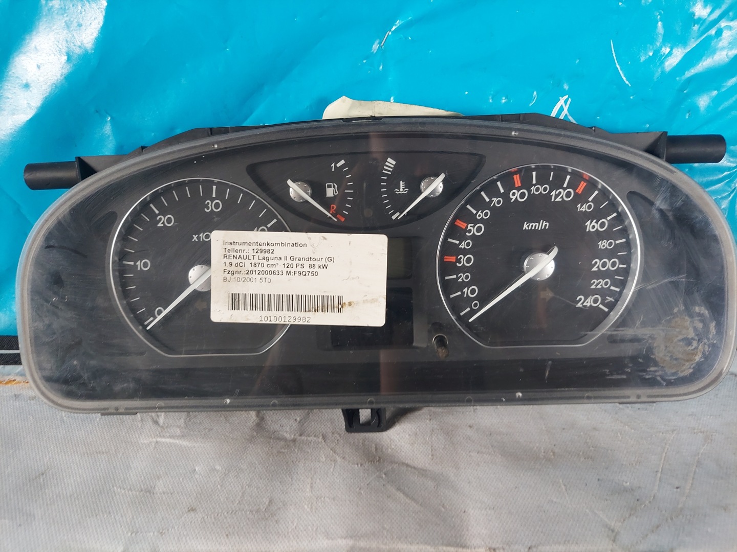 dials clock LAGUNA II 1.9 DCI 8200170314