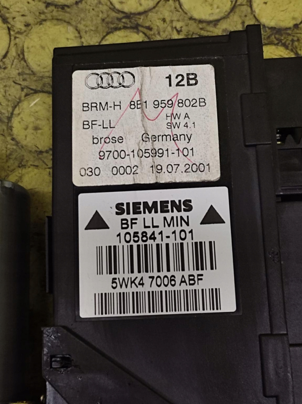 AUDI A4 B6 mini motor windows right front 8E1959802B