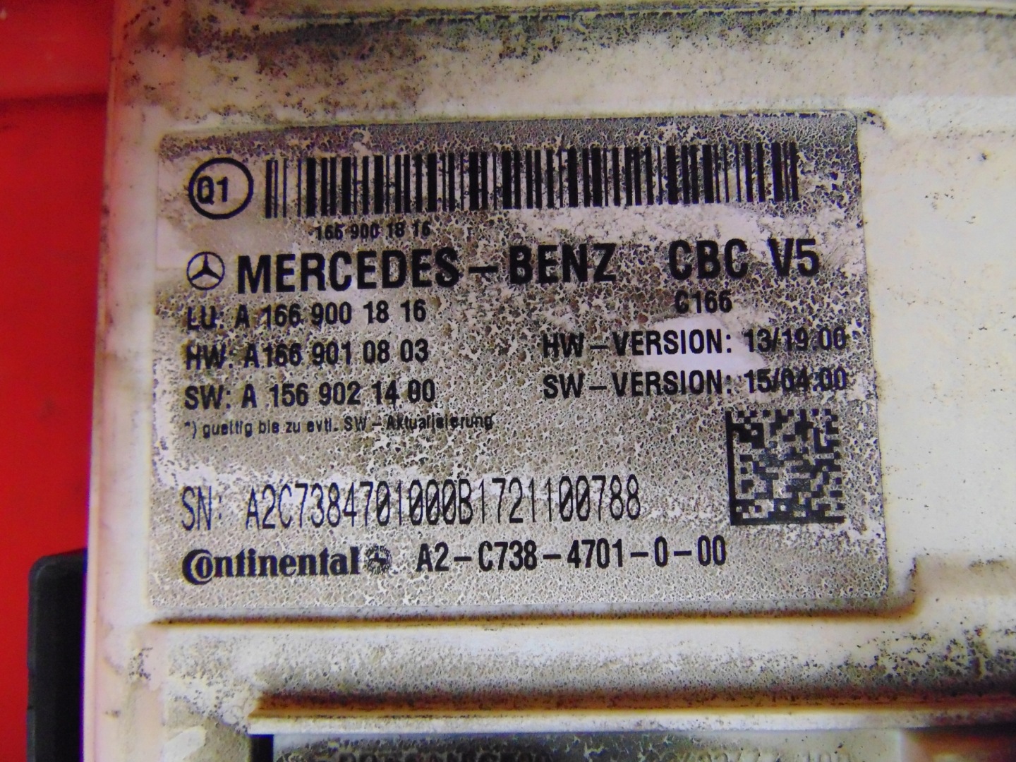 MERCEDES GLE W166 module control unit SAM 1669001816