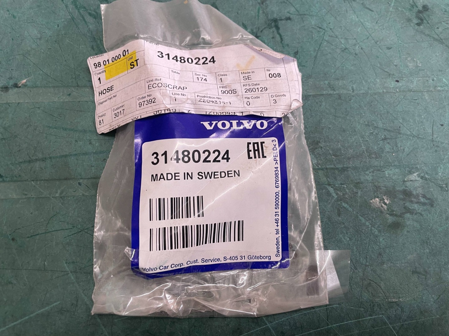hadice KATALIZATORA VOLVO V90 31480224 @A