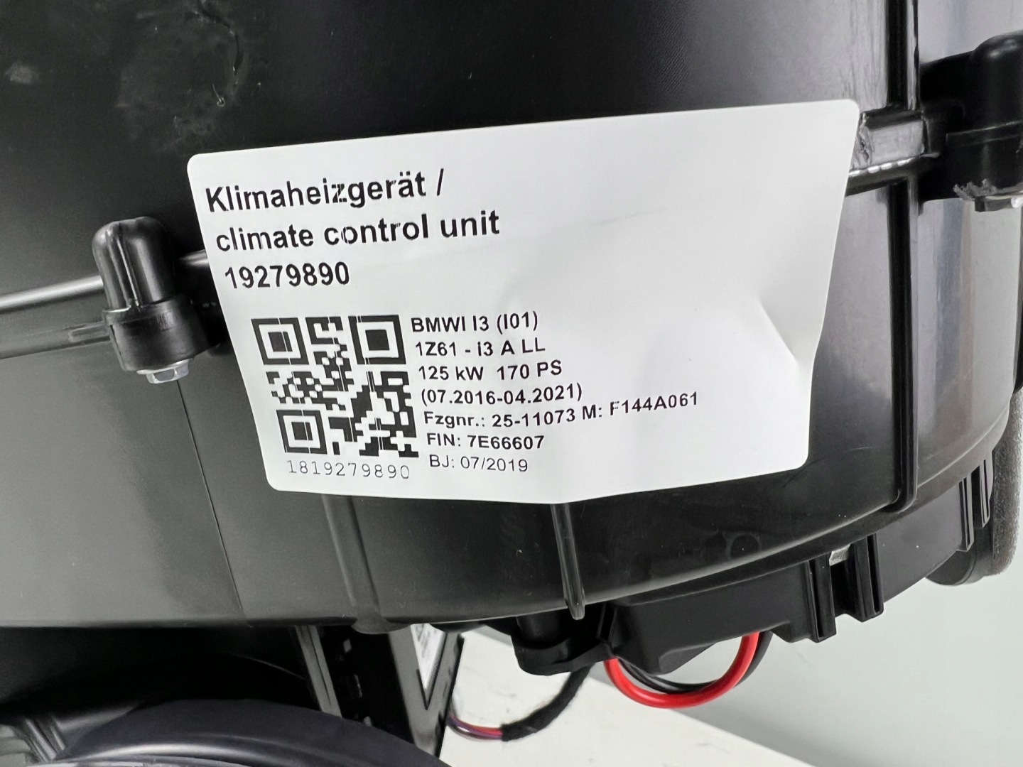 heater heating BMW I3 L01 9383125