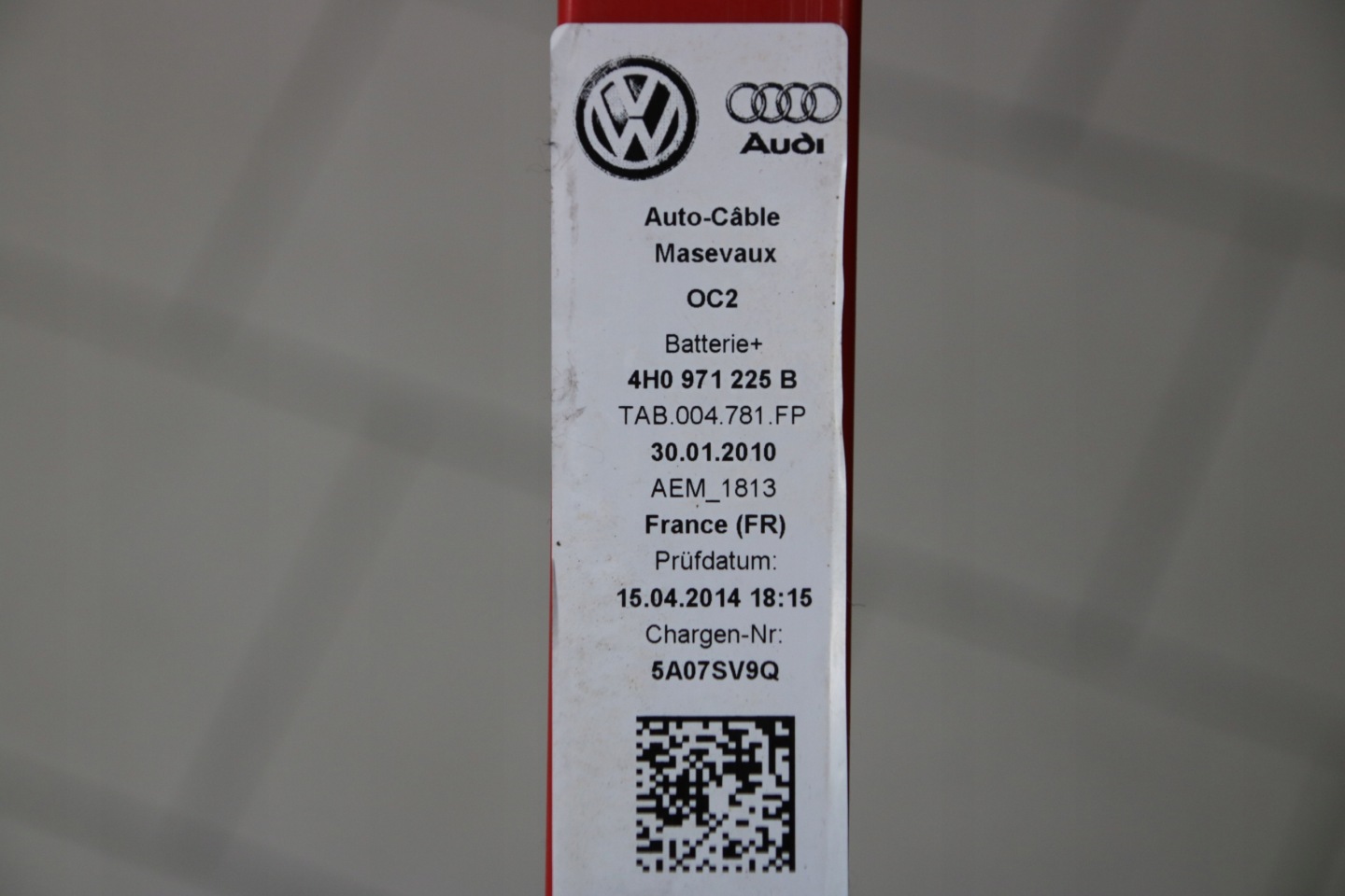 AUDI A8 D4 4H KABEL cable battery PLUSOWY 4H0971225B