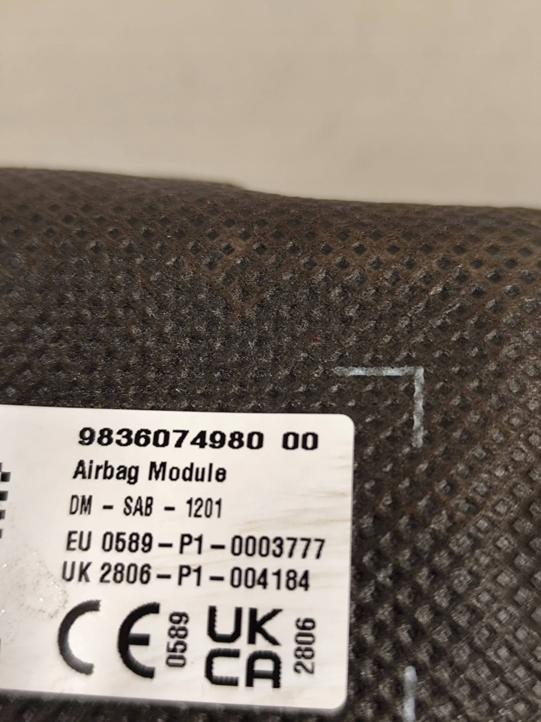 OPEL MOKKA II B Airbag Sitz rechts 9836074980