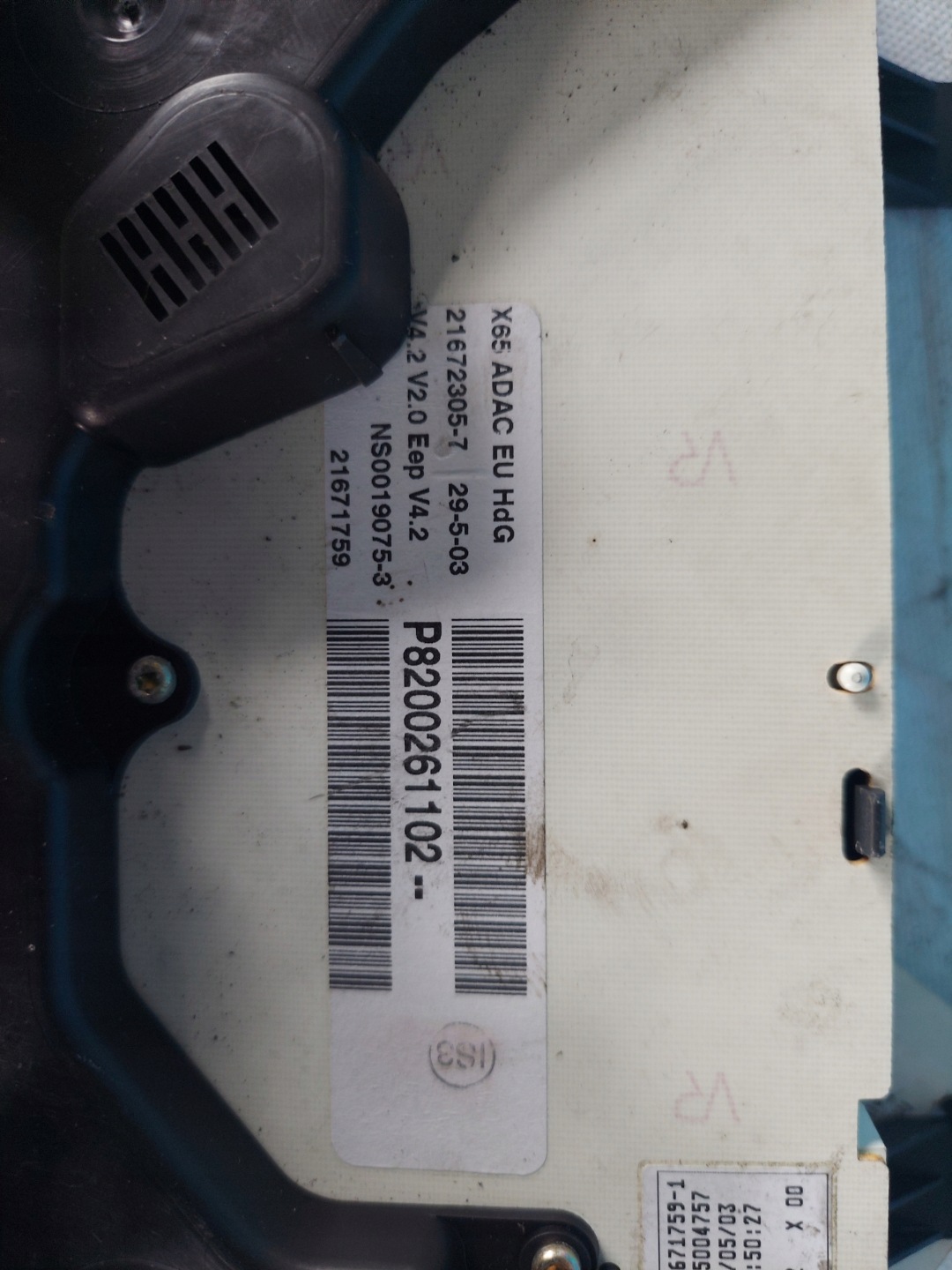 dials clock CLIO II 1.5 DCI P8200261102