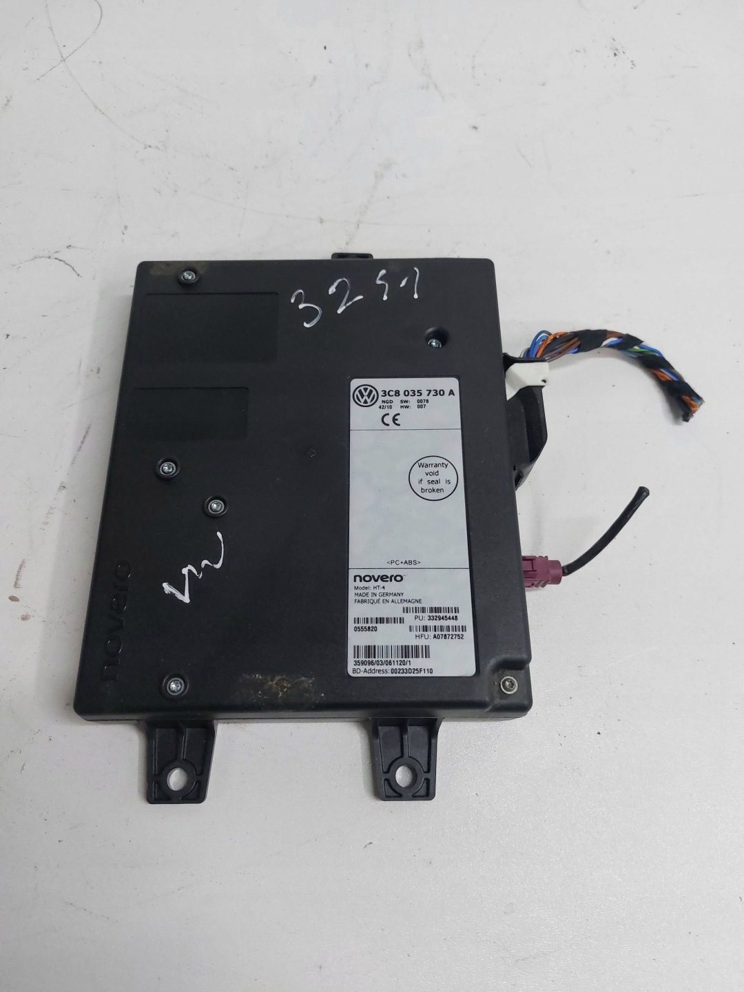 VW SHARAN II 7N PASSAT B7 GOLF VI module control unit BLUETOOTH 3C8035730A