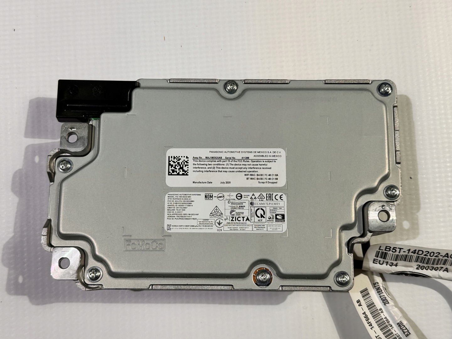 module radia control unit SYNC komunikacji navigation devices Ford Explorer 2020+