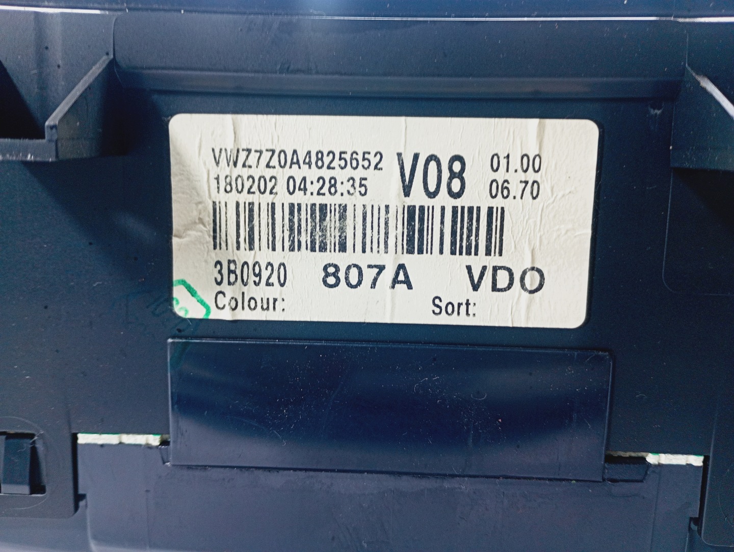 dials dials tachometer 506411 km OE 3B0920807A VW PASSAT B5 FL 00-05