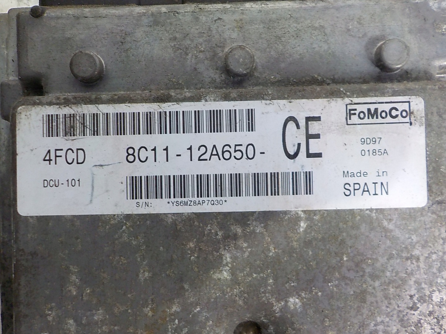 FORD TRANSIT VII MK7 computer bedienteil 8C11-12A650-CE 4FCD DCU-101