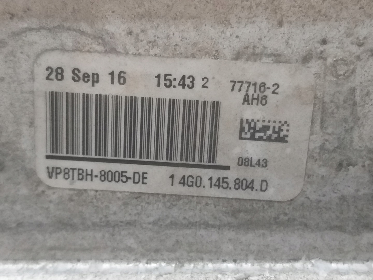 INTERCOOLER AUDI A6 C7 11- 4G0145804D