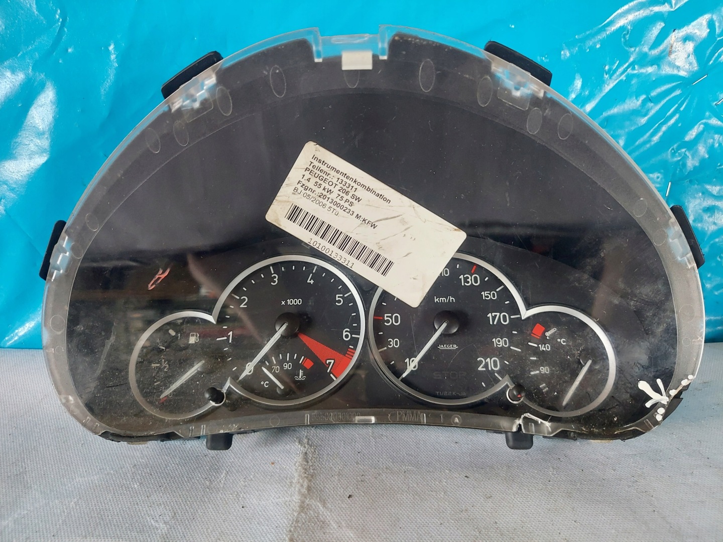 dials clock PEUGEOT 206 1.4 B 9656696680