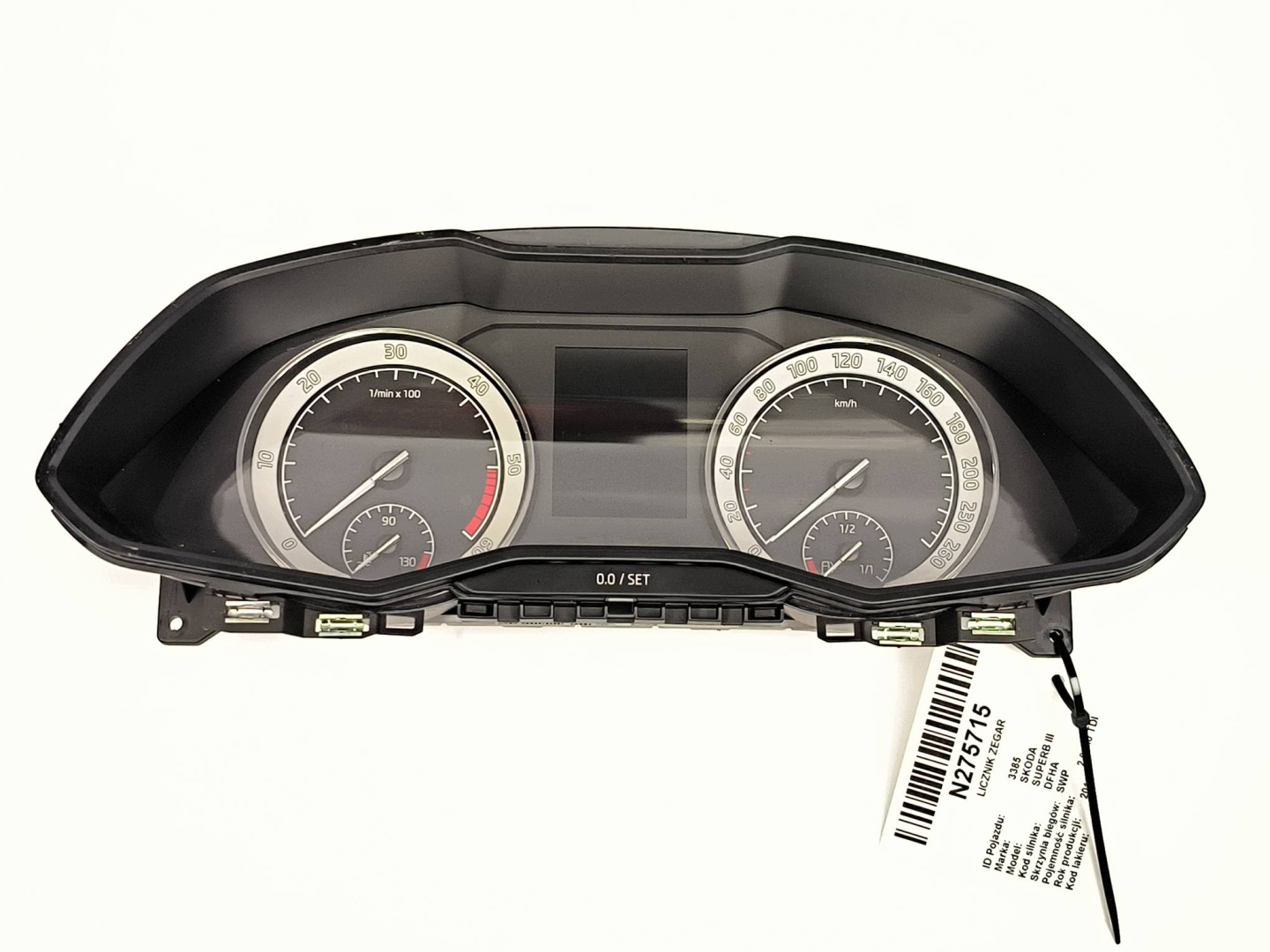 dials clock 3V0920711B SKODA SUPERB III