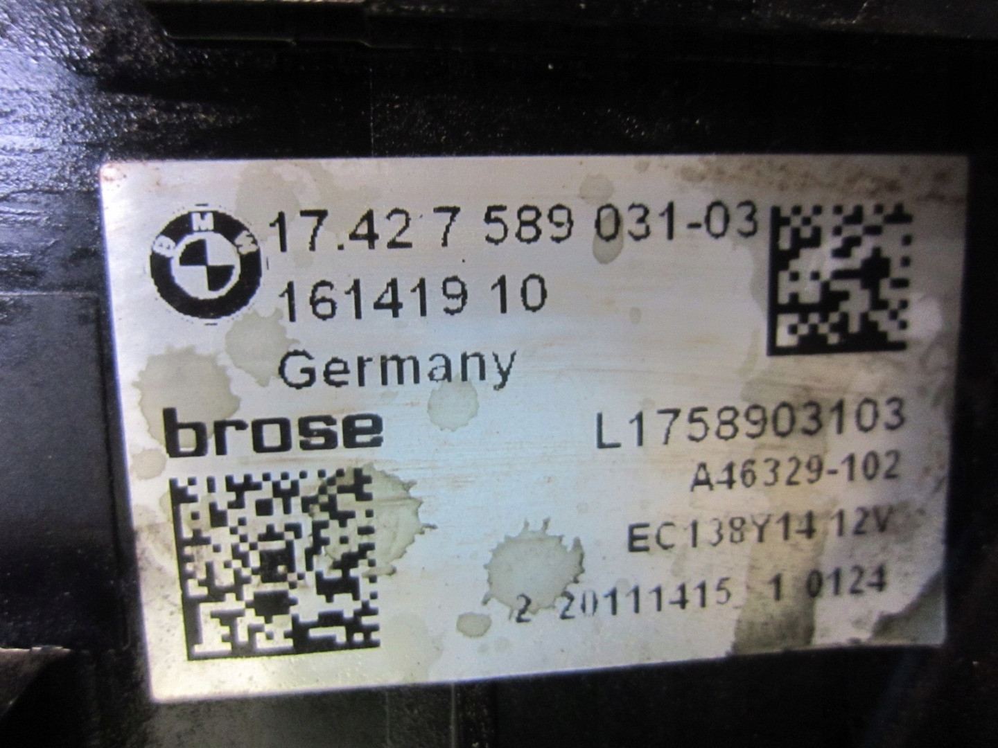 BMW F10 528i N52 258KM support panel for radiators sider radiator pillar 51117200706