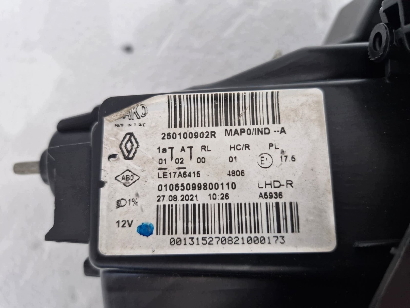 light right Renault Clio 5 FULL LED Krotki LED complete