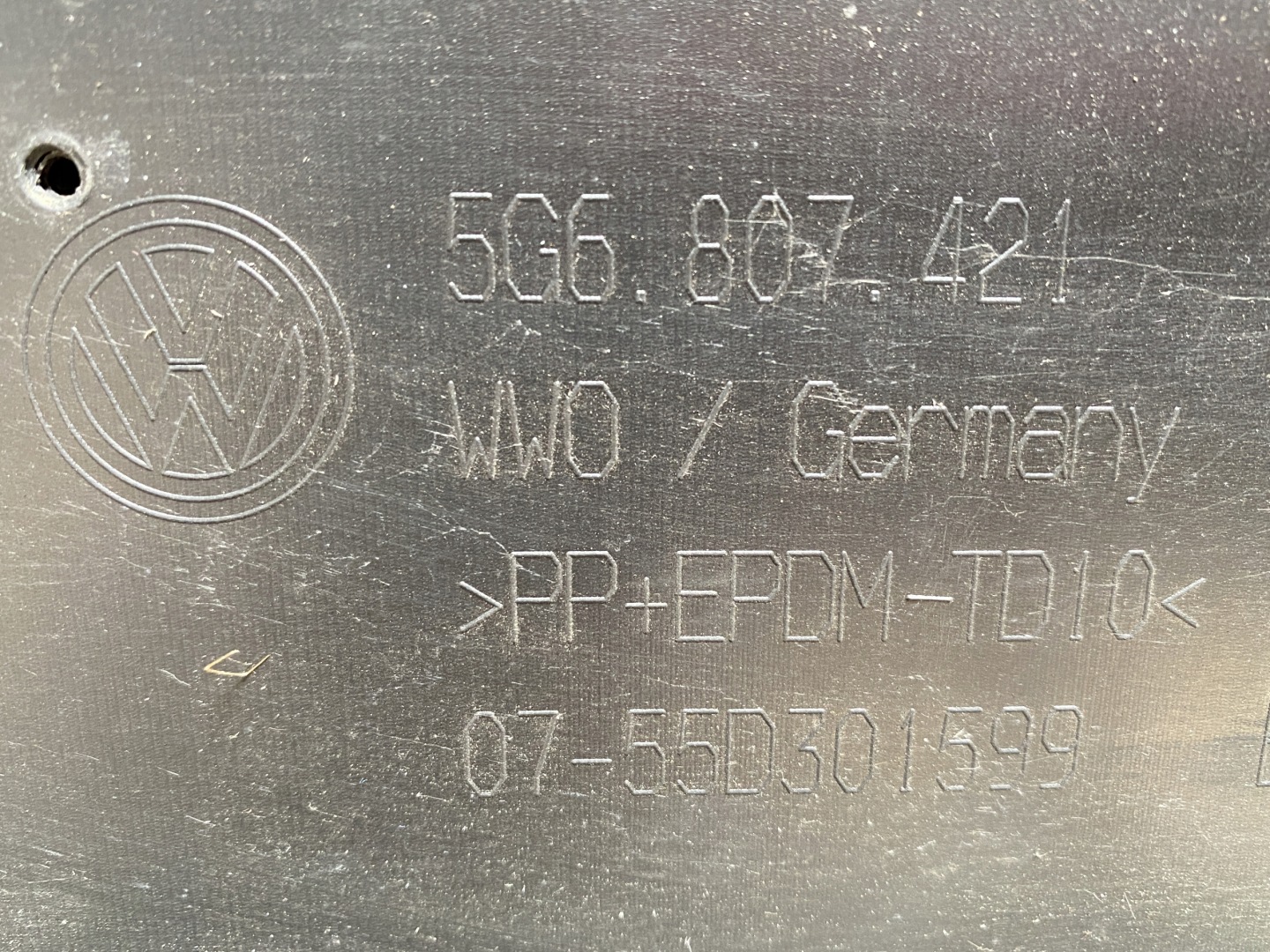 VW GOLF VII 7 bumper rear part