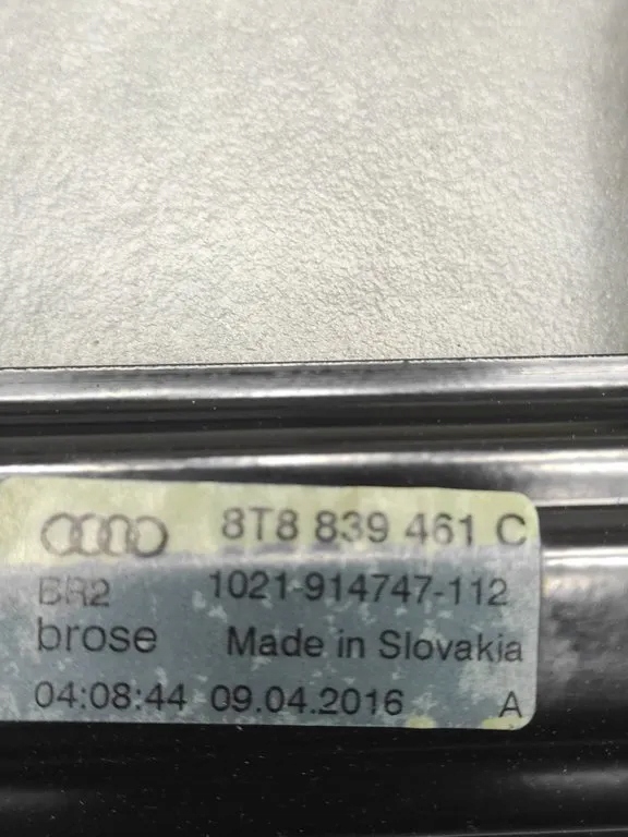Audi A5 8T mechanism windows left rear part 8T8839461C