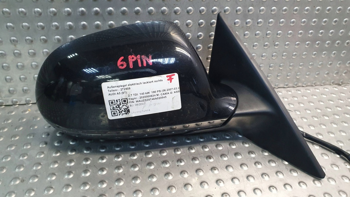 mirror right AUDI A5 8T 6 PIN 07
