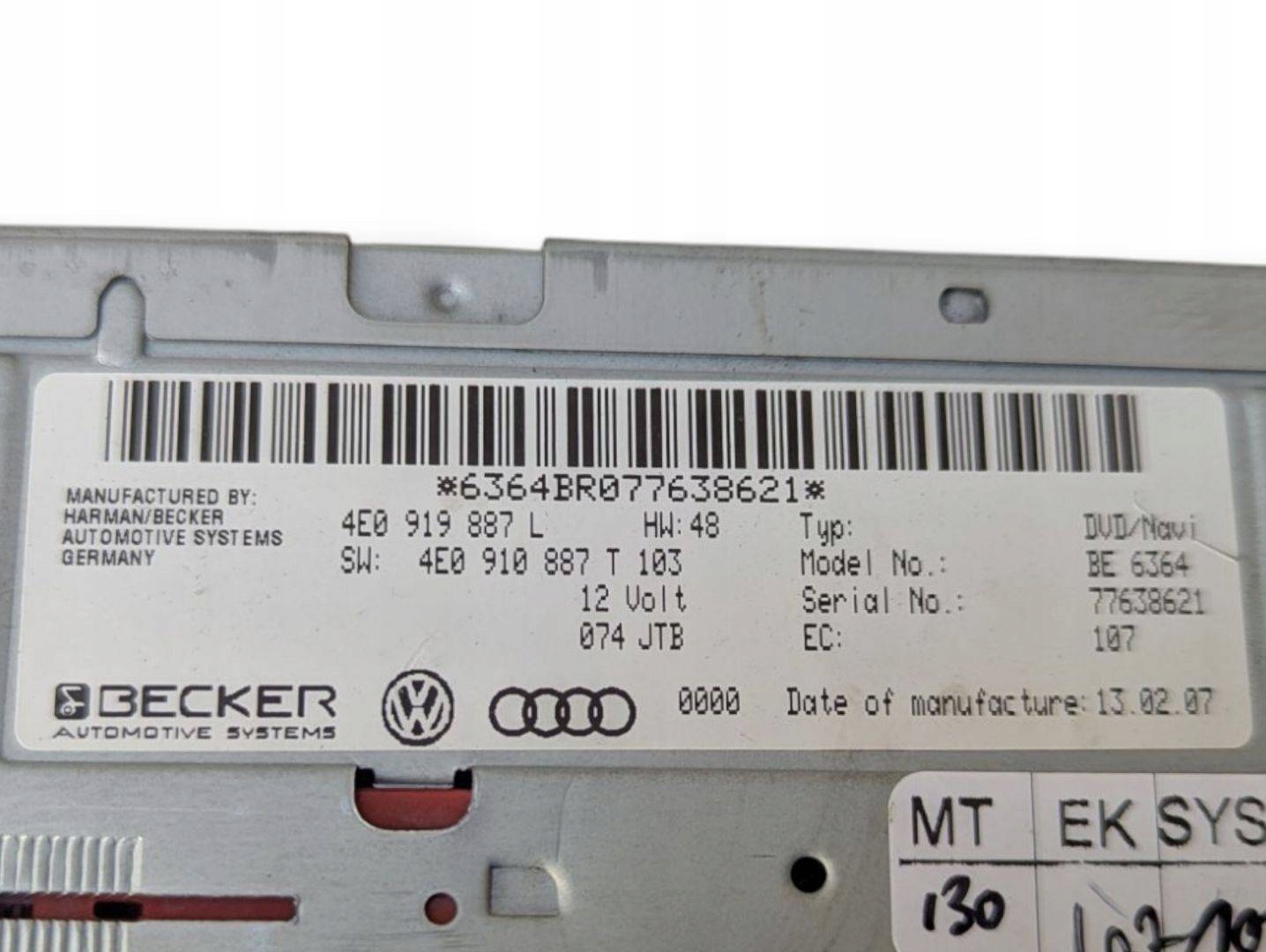 modul der Navigation Audi A6 C6 2007 4E0919887L