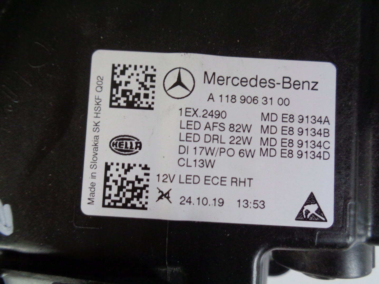 light left MERCEDES CLA W118 18- MULTIBEAM LED