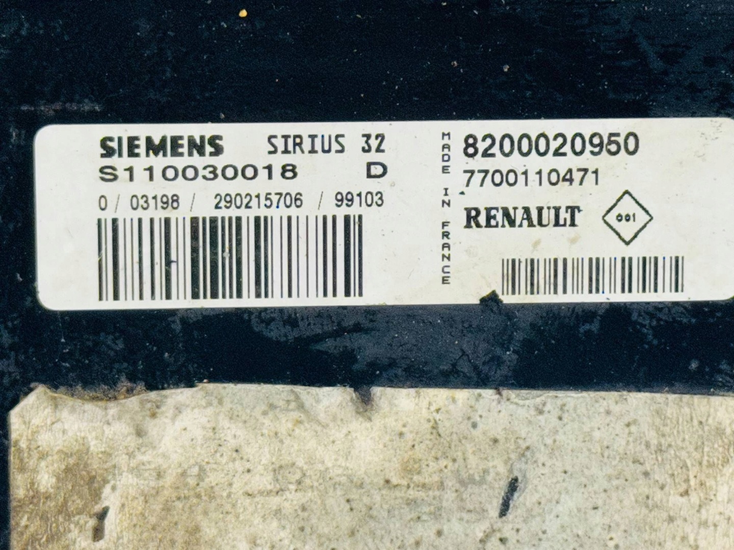 Renault Megane e computer / Centralina ECU Motore 8200036523 IMPRK1385848