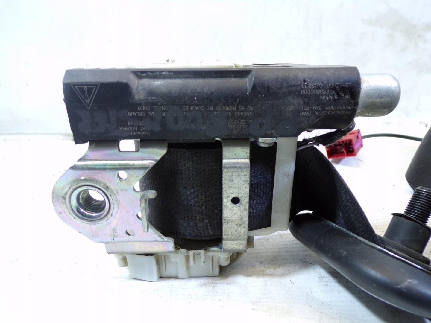 tension belt safety right front front SKODA ROOMSTER