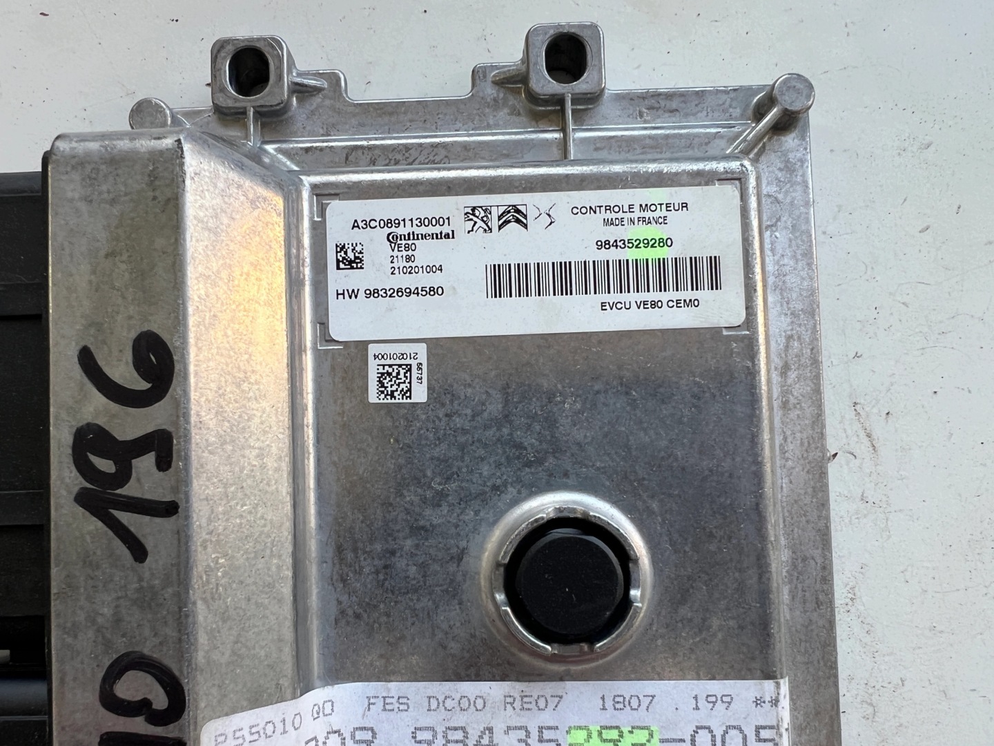 OPEL MOKKA E A3C0891130001 9843529280 9832694580 computer ECU