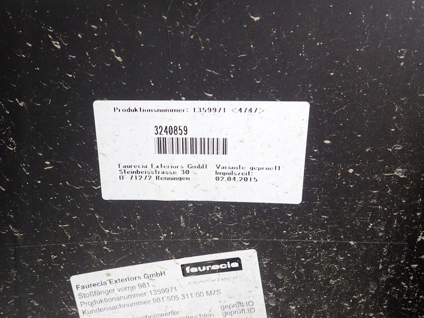 PORSCHE BOXSTER 981 12- Frontstoßstange vorne
