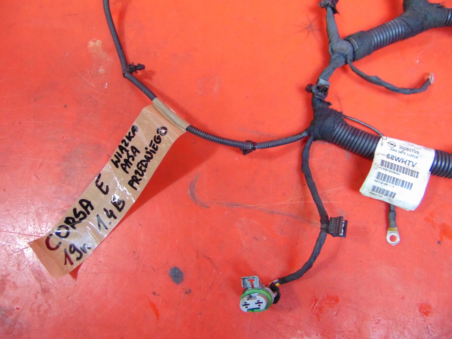 OPEL CORSA E 1.4 B B14XEL bundle wiring supports of the front front 39055799