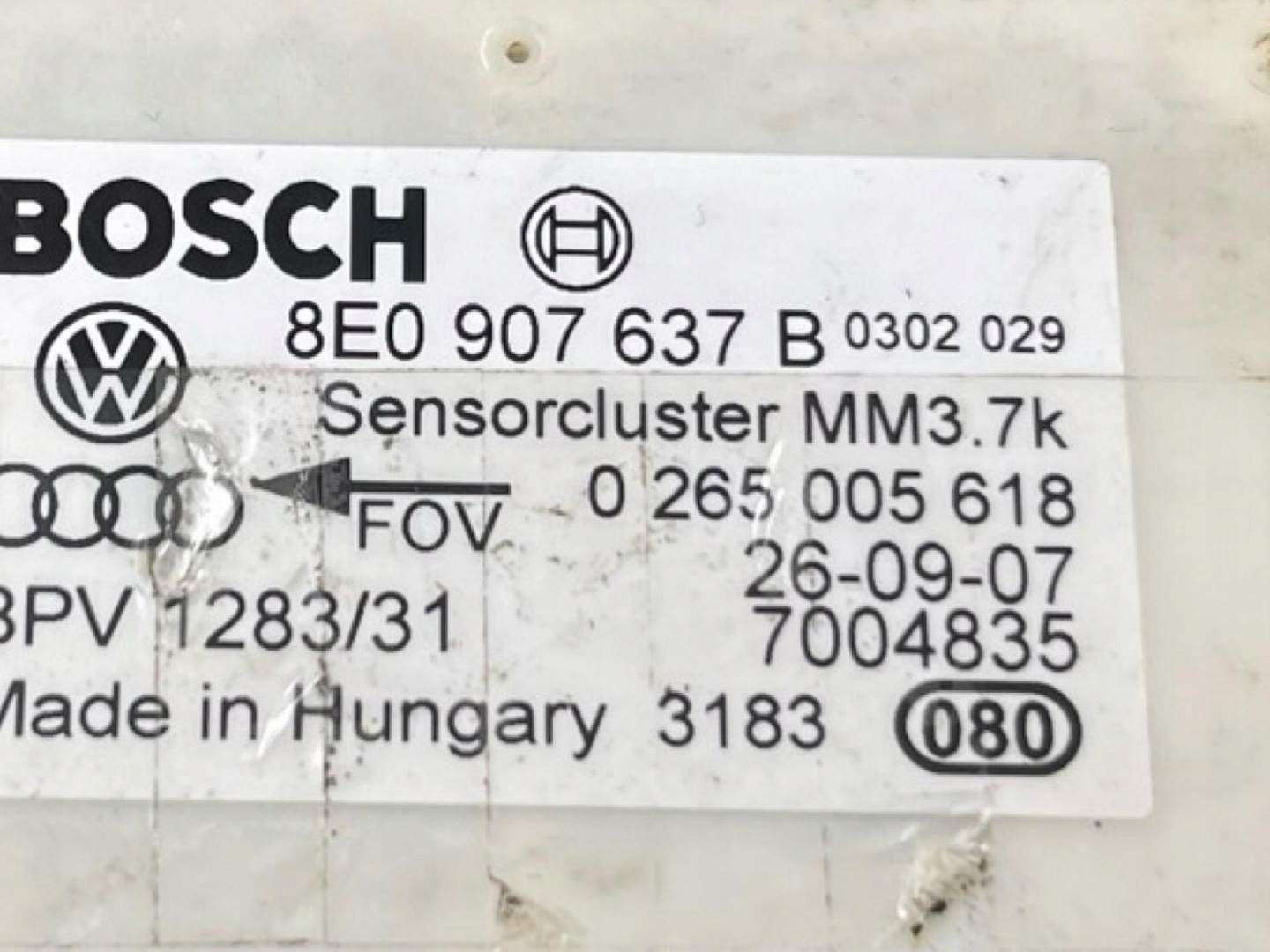 Sensor przyspieszenia Audi A6 C6 2007 8E0907637B
