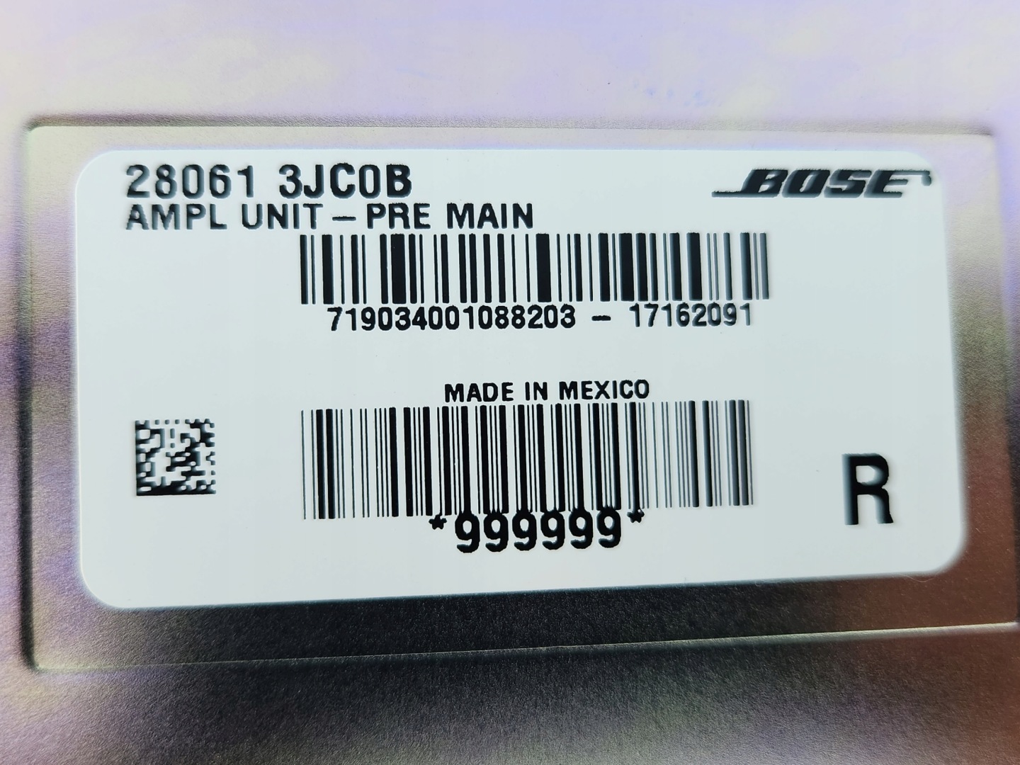 amplifier BOSE INFINITI QX60 2016+ OE