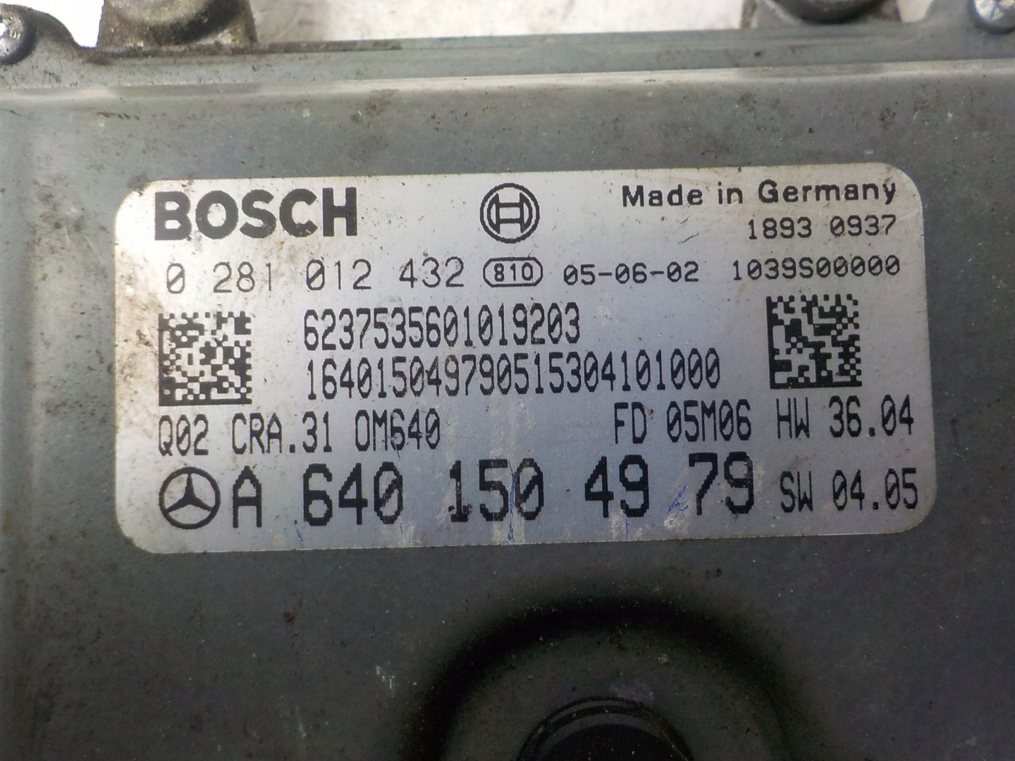 MERCEDES Computer Bedienteil 0281012432 A6401504979