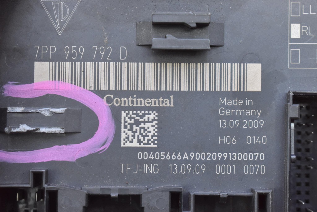 control unit module door right front 7PP959792D PORSCHE PANAMERA 970 09-13