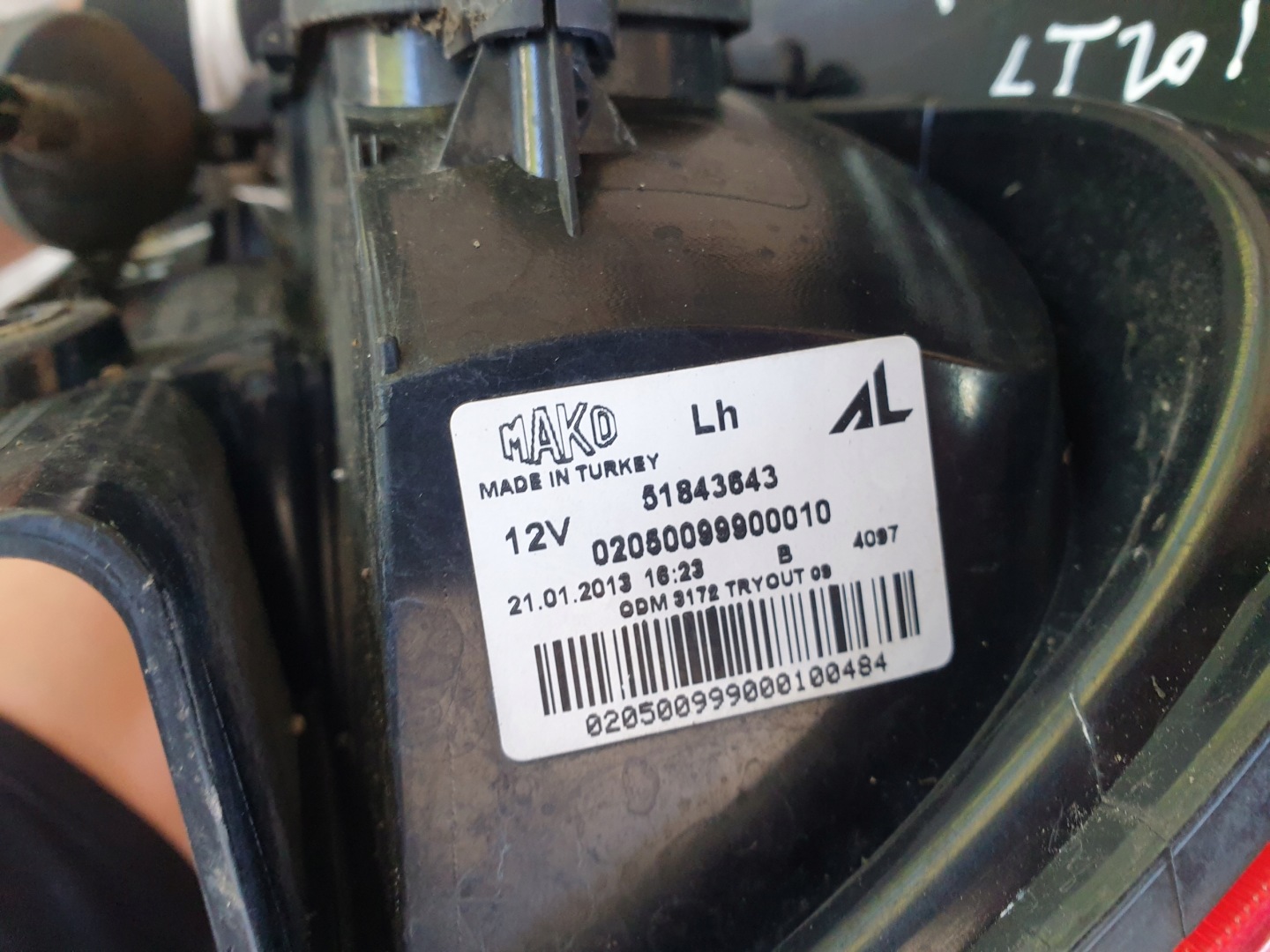 light rear left FIAT PANDA III 3 2012- 51843643