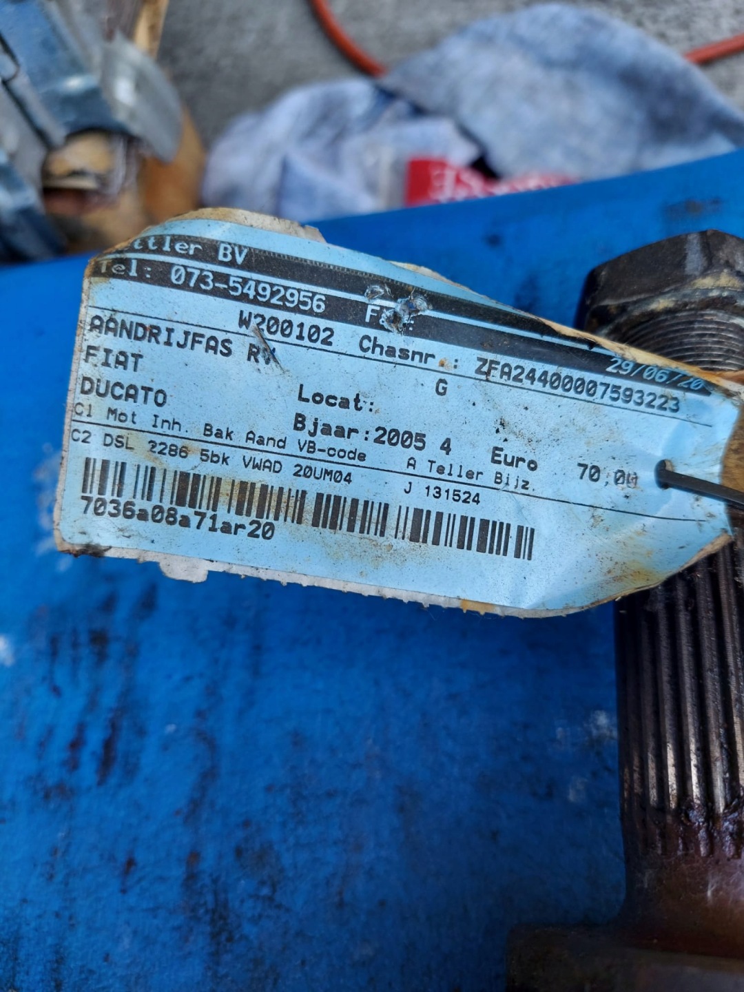 semi-axis DUCATO 2005 R 2.3 JTD right