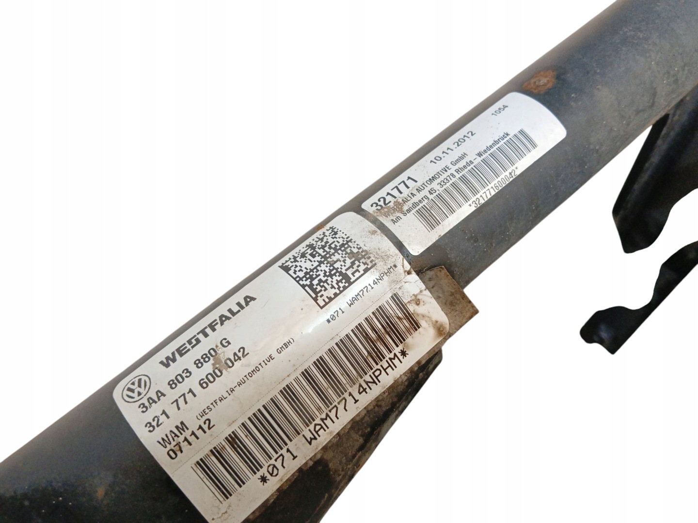electrical tow VW PASSAT B7 3AA803880G