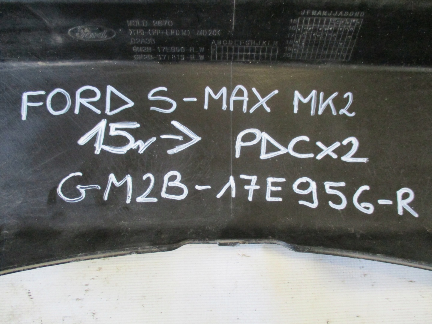 Spoiler der Stoßstange heck Ford S- MAX MK2 15r- 2 X PDC GM2B-17E956R