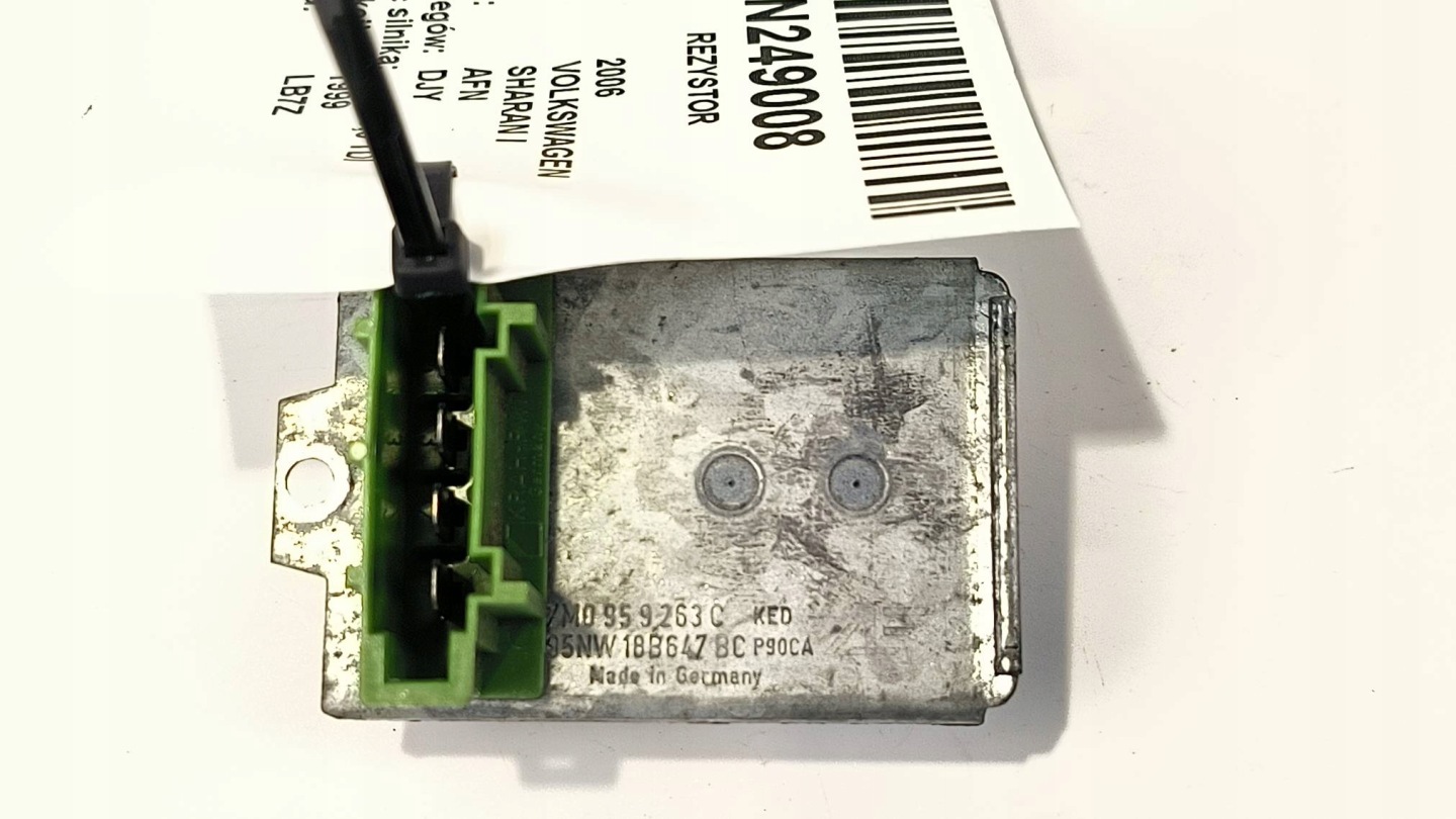 Résistance, rhéostat, régulateur VOLKSWAGEN SHARAN et