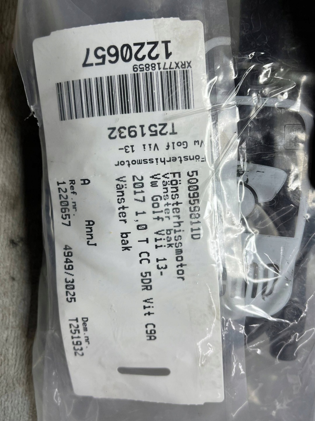 mini motor windows left rear part VW GOLF VII 5Q0959811 !J