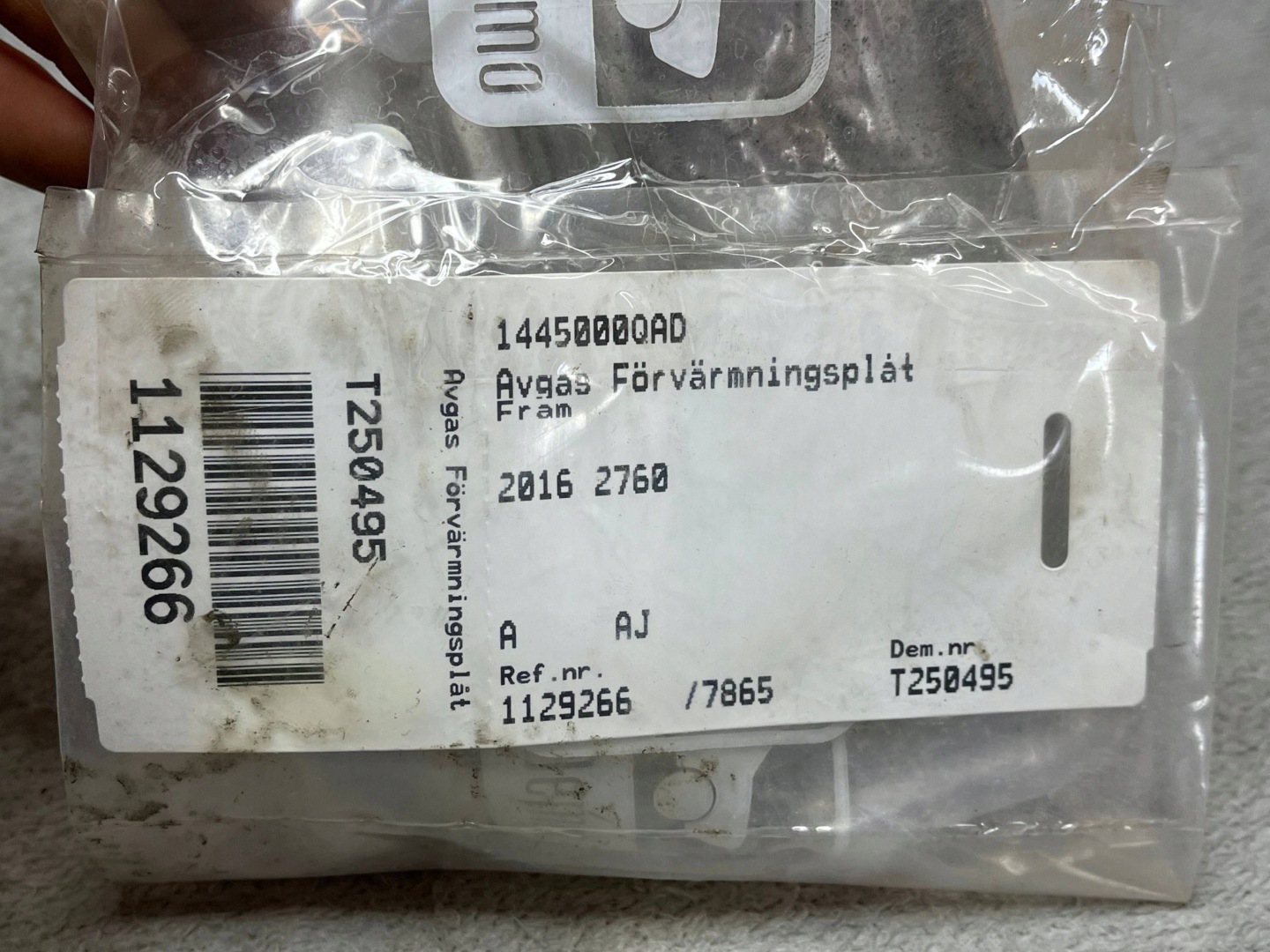 kryt termiczna výfuku Renault Kadjar 1445000QAD
