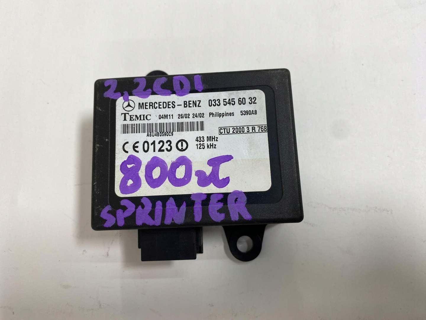 Sprinter 903 2.2CDI 00- computer Centralina Motore chiave Montaggio STARTOWY