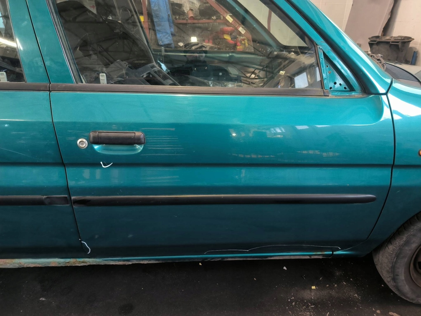 door right front green MAZDA DEMIO and
