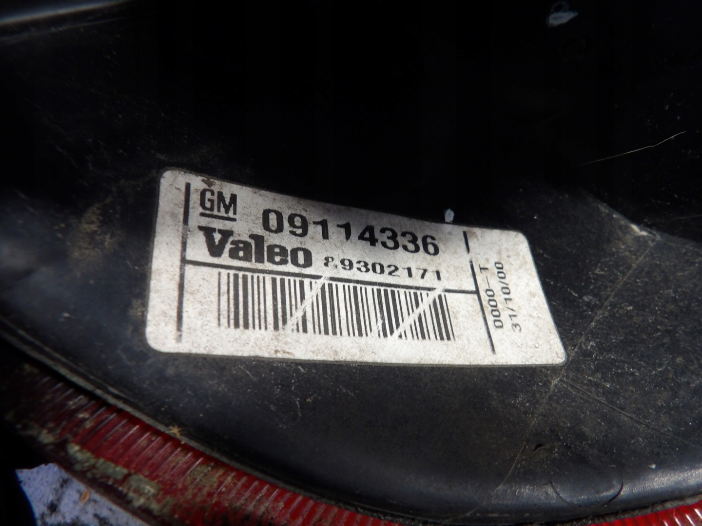 Opel Corsa C light rear left 1,2B 09114336 89302171