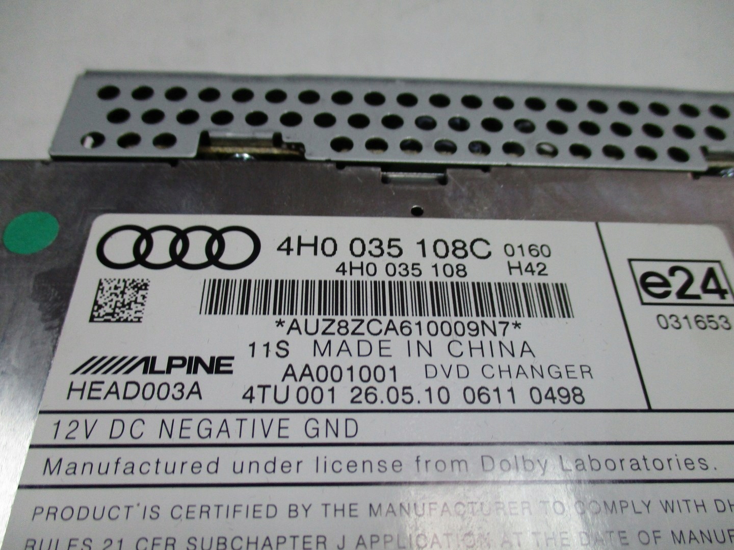 changer plyt CD Audi A6 A7 A8 4h0035108c