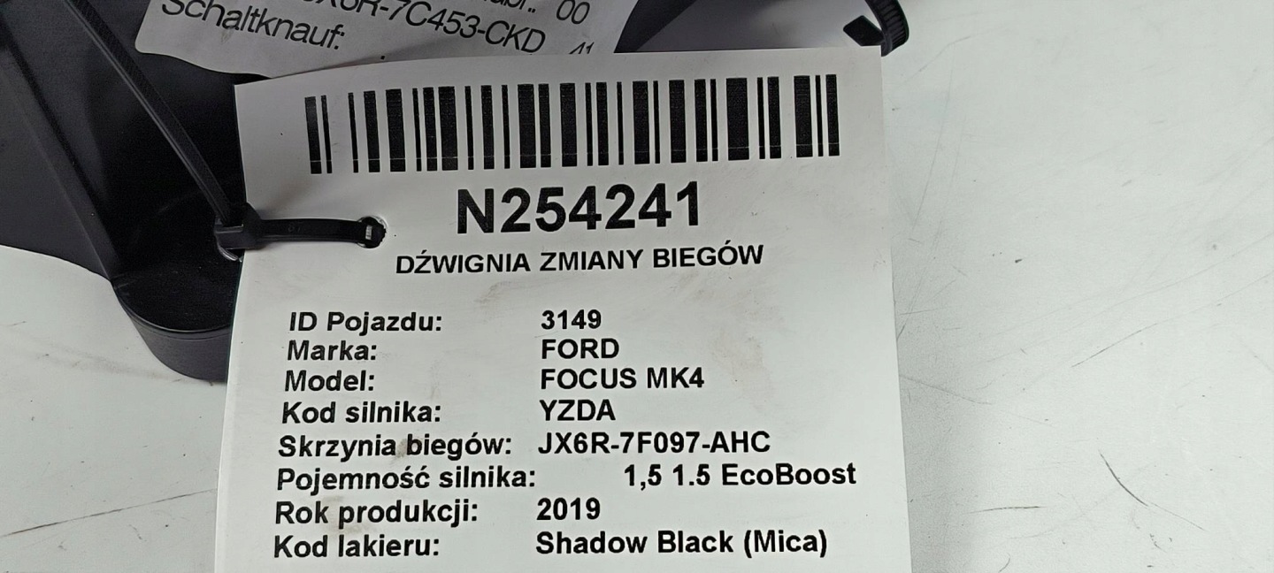 páčka změny převodů JX6R-7C453-CKD FORD FOCUS MK4