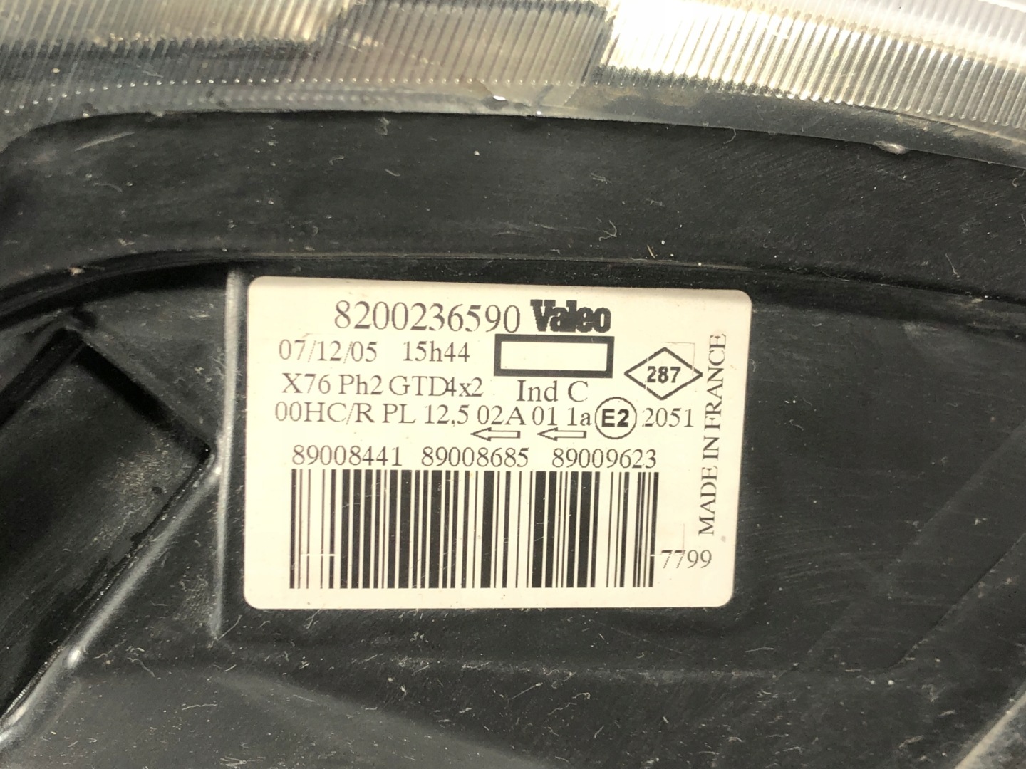 Nissan Kubistar-Kangoo 03- light REFLEKTOR left front front 8200236590