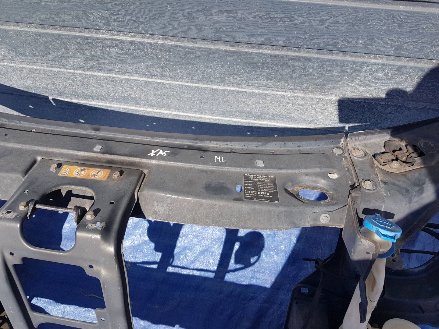 support panel for radiators front sider pillar Mercedes ML W164