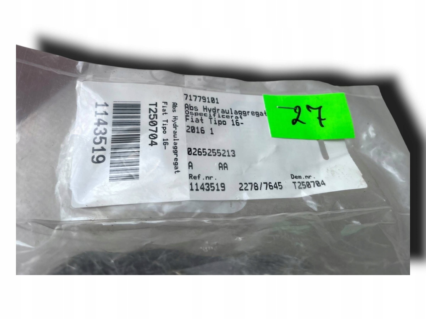 Fiat Tipo 1.6 Pompe ABS 0265956414 @M