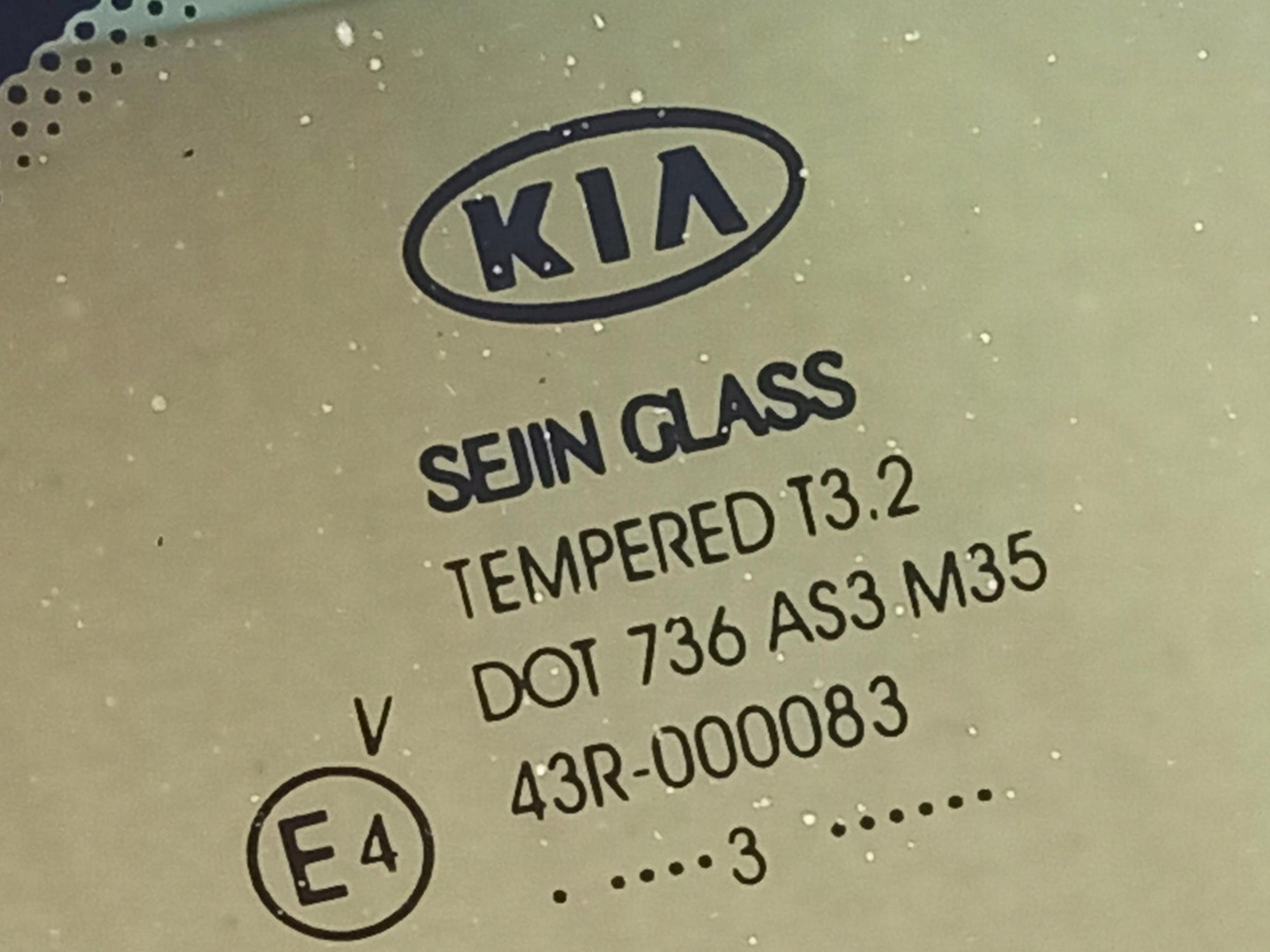 window bodywork side right KIA PROCEED II 87820-A2800